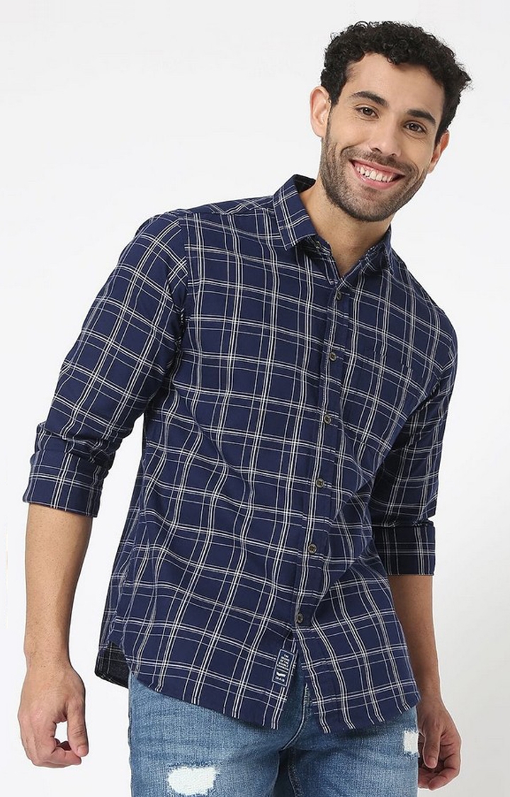 GAS | Checked Slim Fit Shirt with Patch Pocket