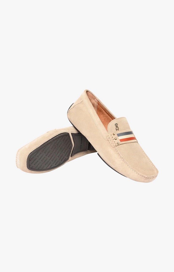 Sm-1528 Beige Driver Loafers