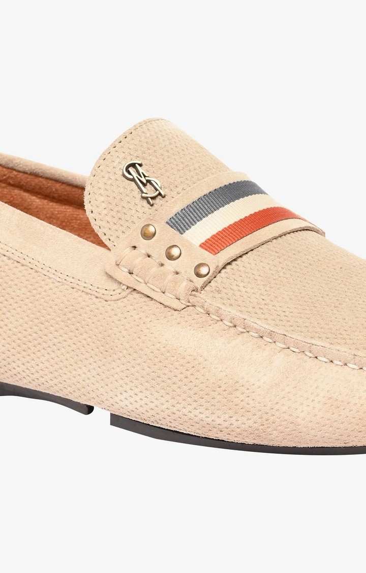 Sm-1528 Beige Driver Loafers