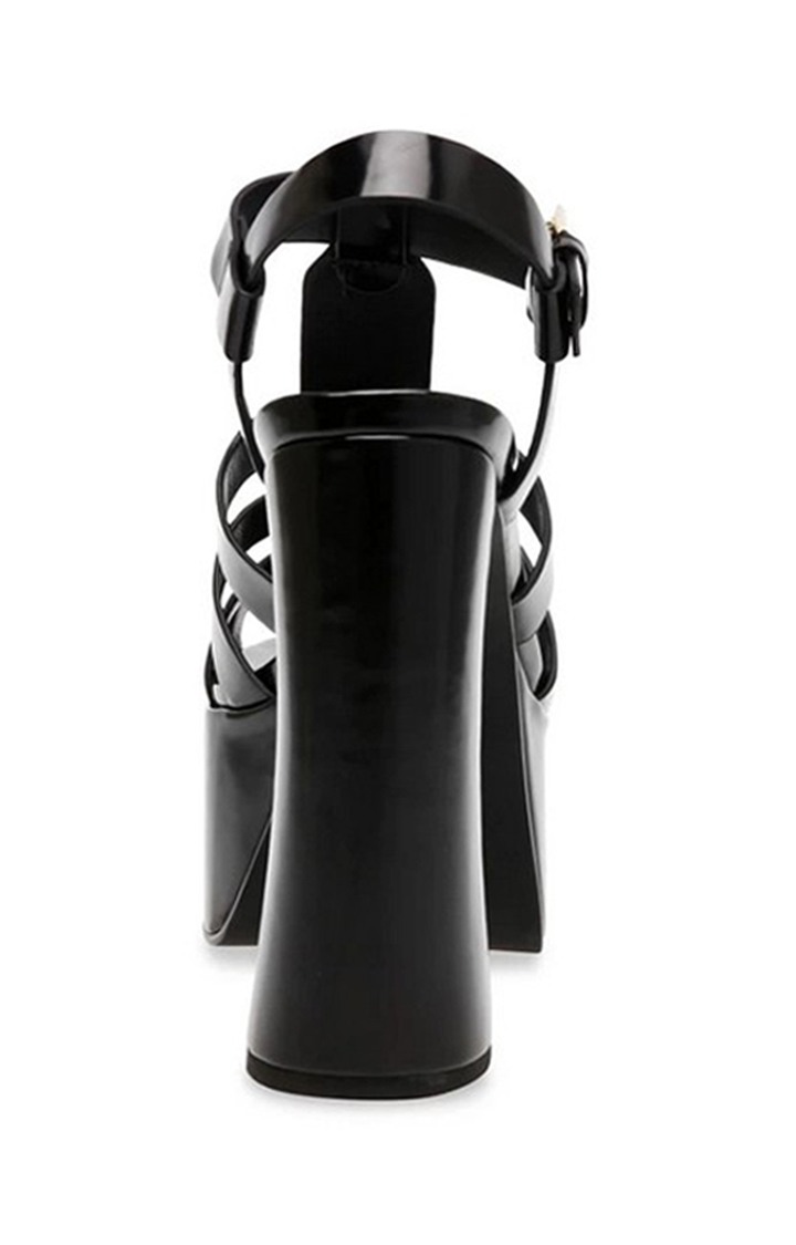 Vocanic Black Heel Sandals
