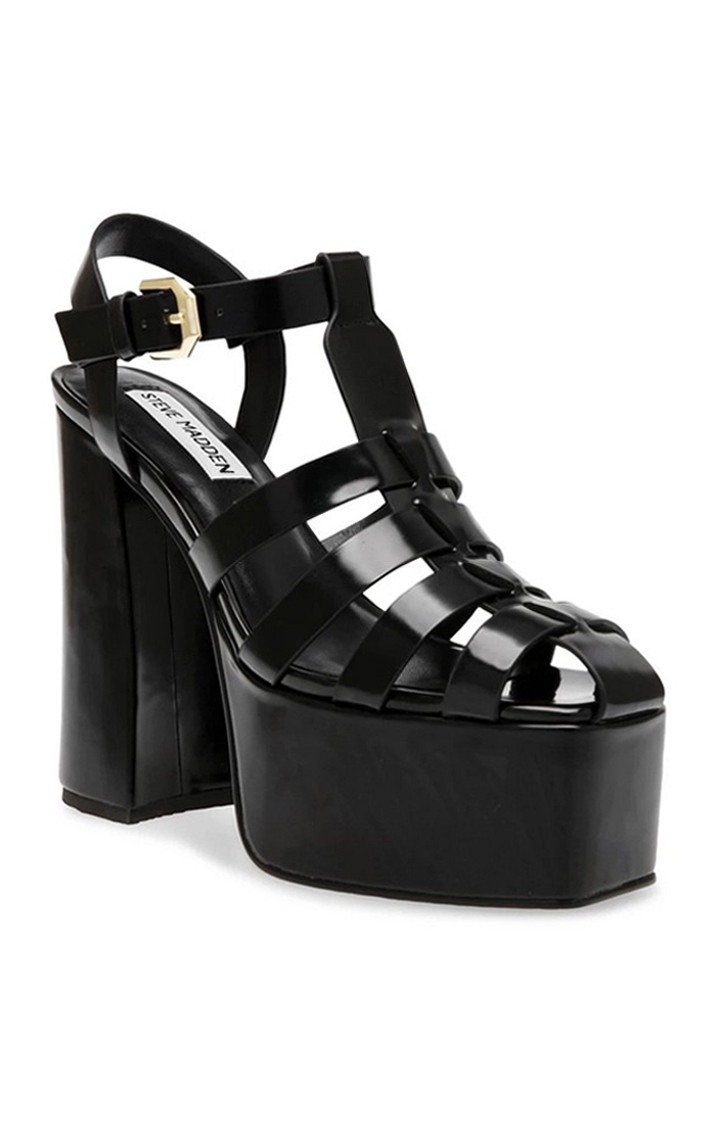 Vocanic Black Heel Sandals