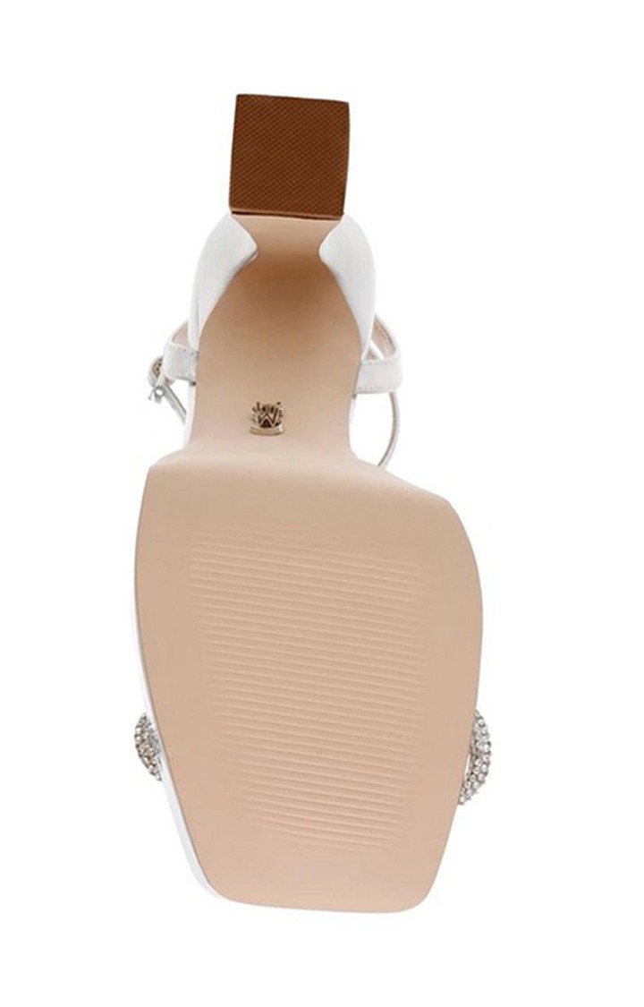 Darla Silver Heel Sandals