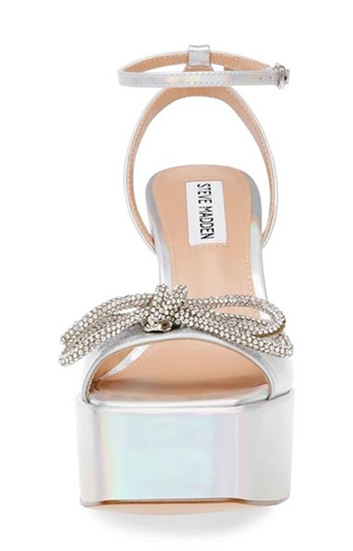 Darla Silver Heel Sandals