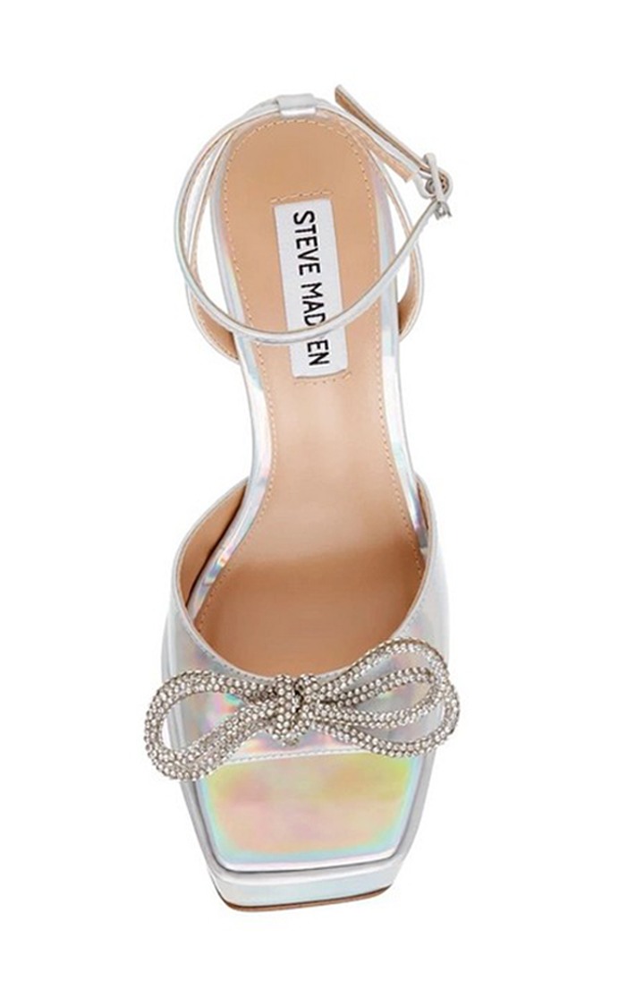 Darla Silver Heel Sandals