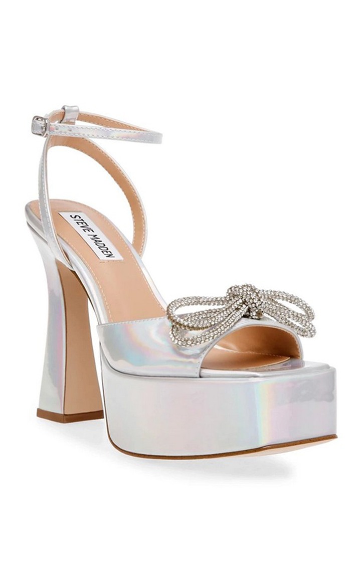 Darla Silver Heel Sandals