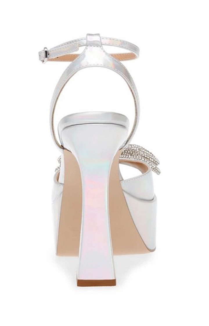 Darla Silver Heel Sandals