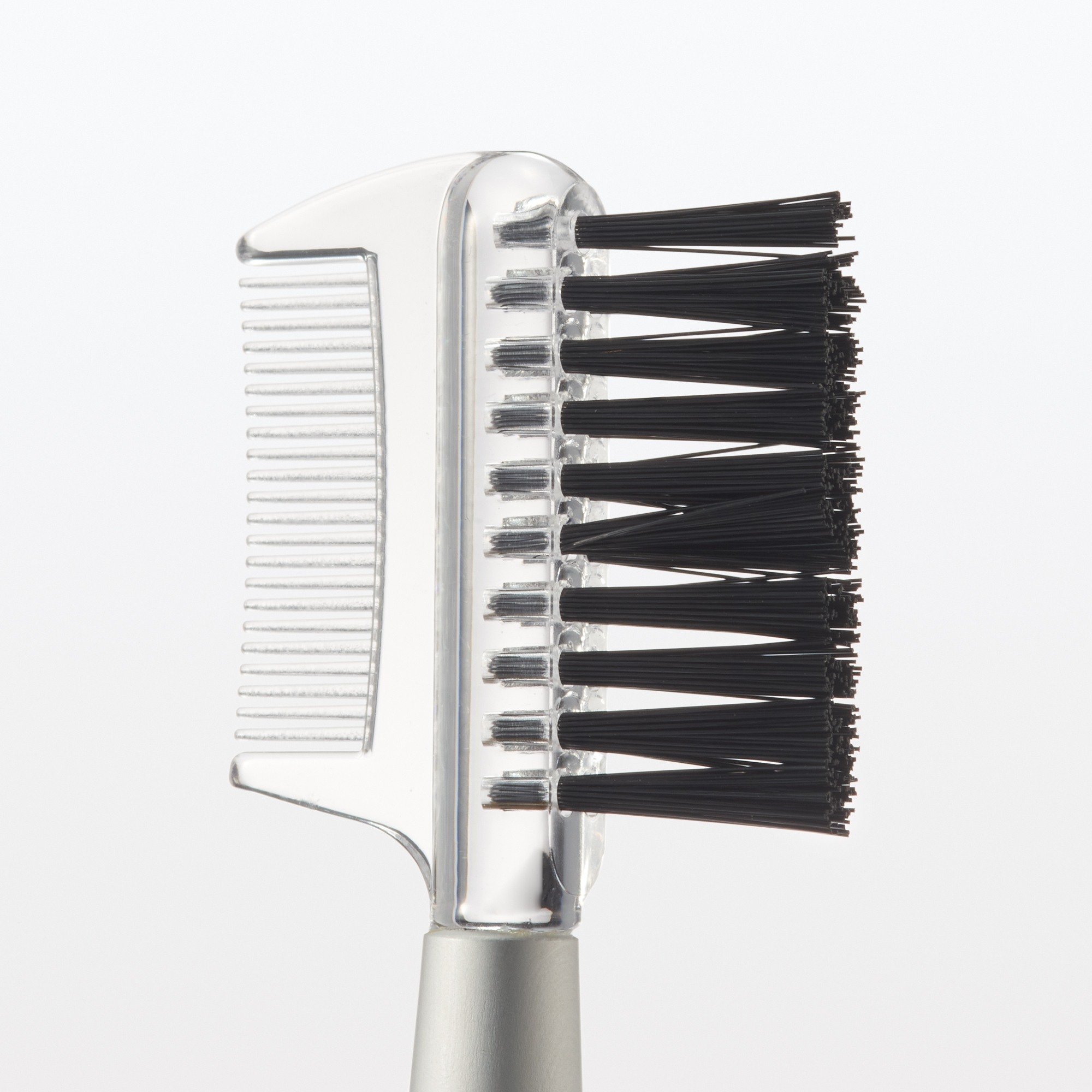 Eyebrow brush with comb