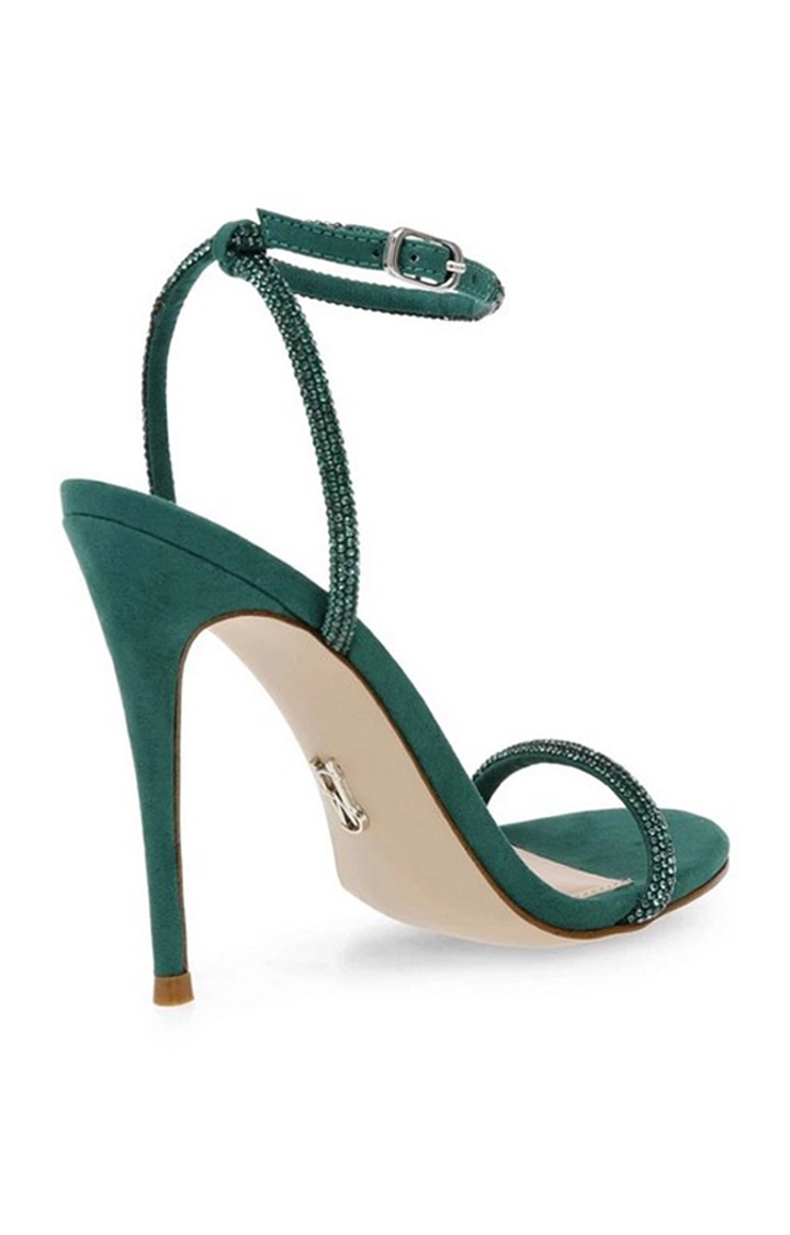 Breslin Green Heel Sandals