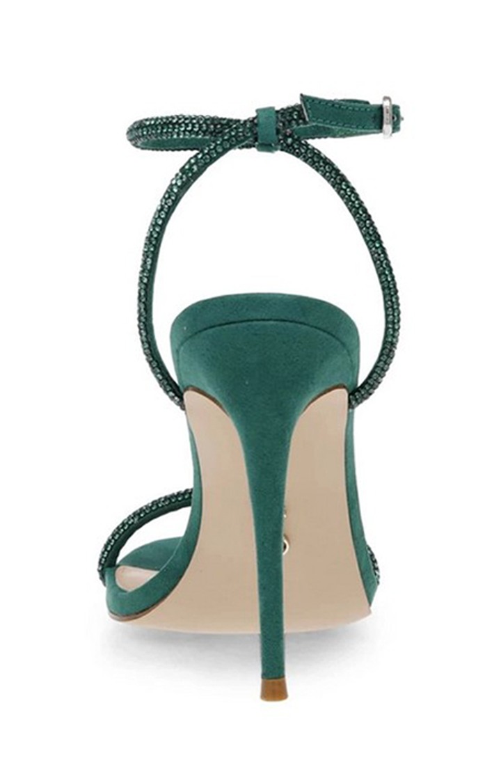 Breslin Green Heel Sandals