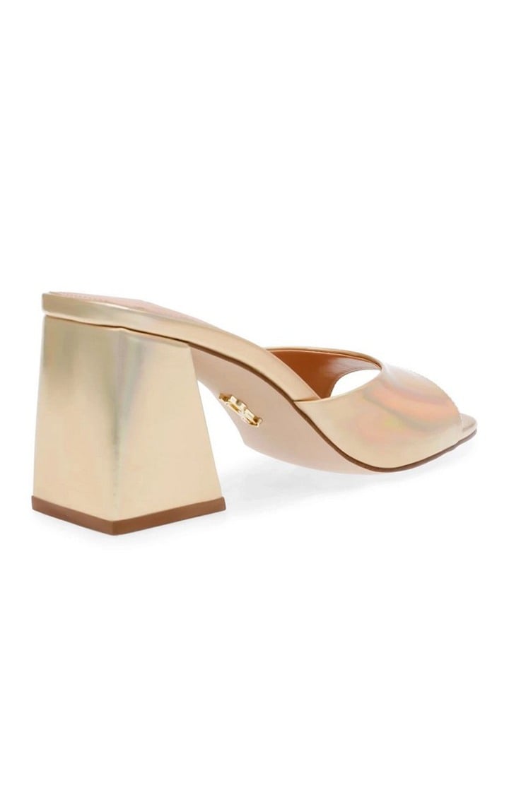 Glowing Gold Heel Sandals