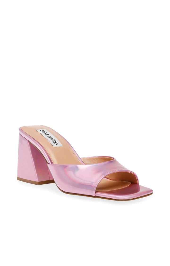 Glowing Pink Heel Sandals