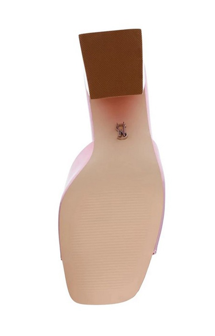 Glowing Pink Heel Sandals