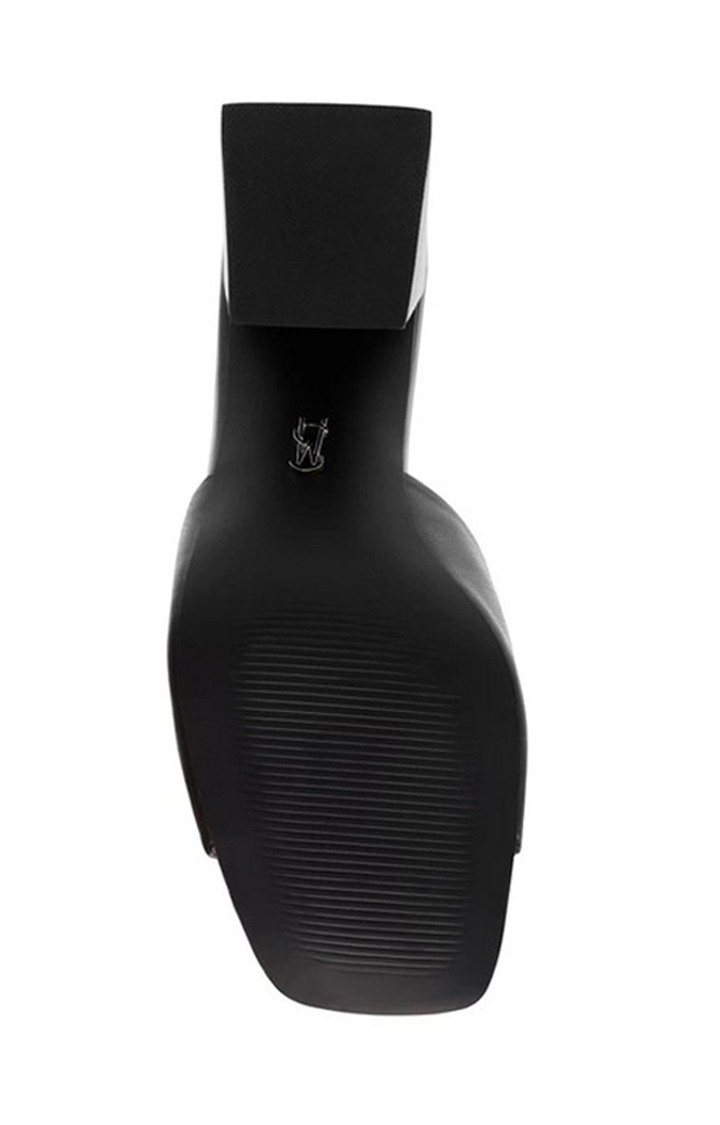 Glowing Black Heel Sandals