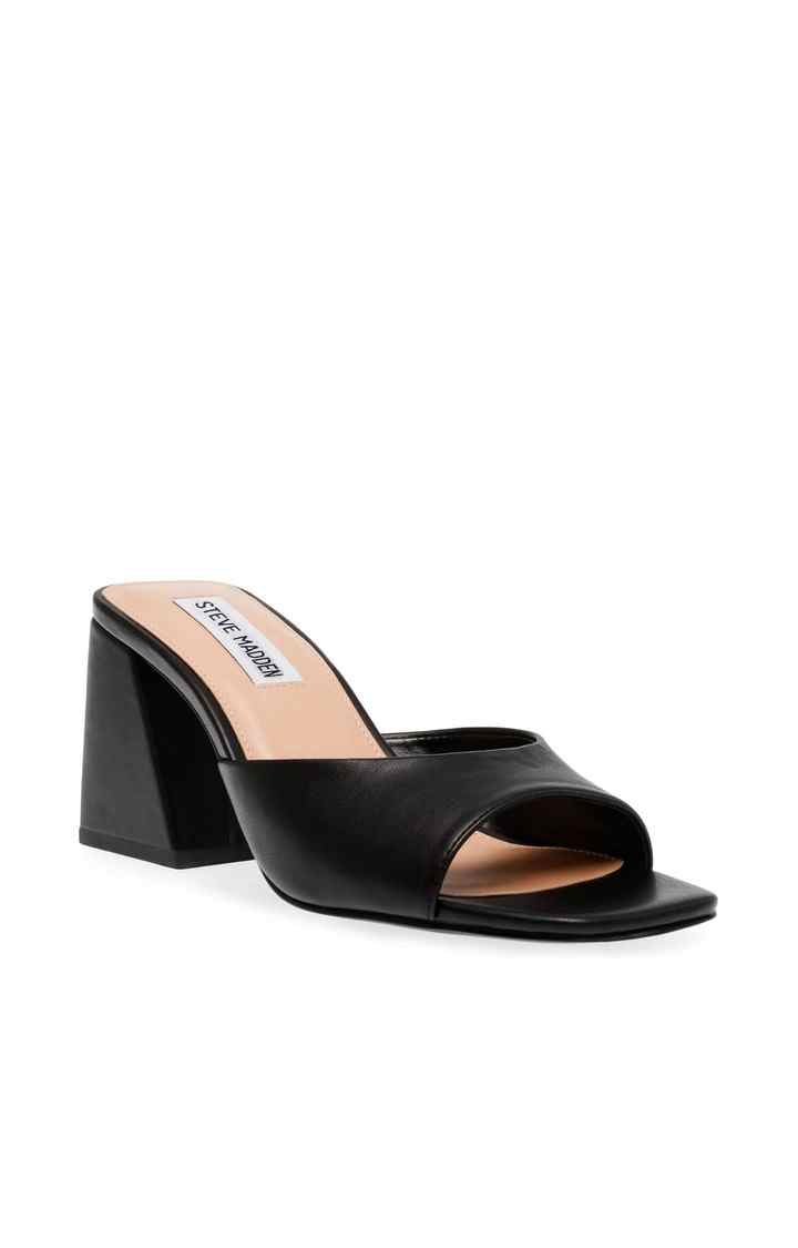 Glowing Black Heel Sandals