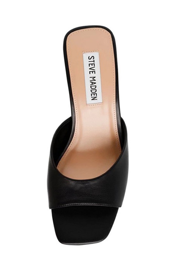 Glowing Black Heel Sandals