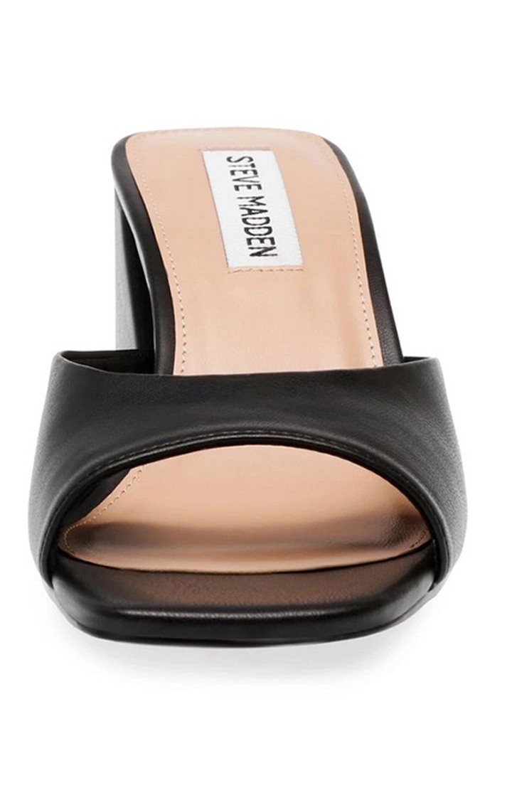 Glowing Black Heel Sandals