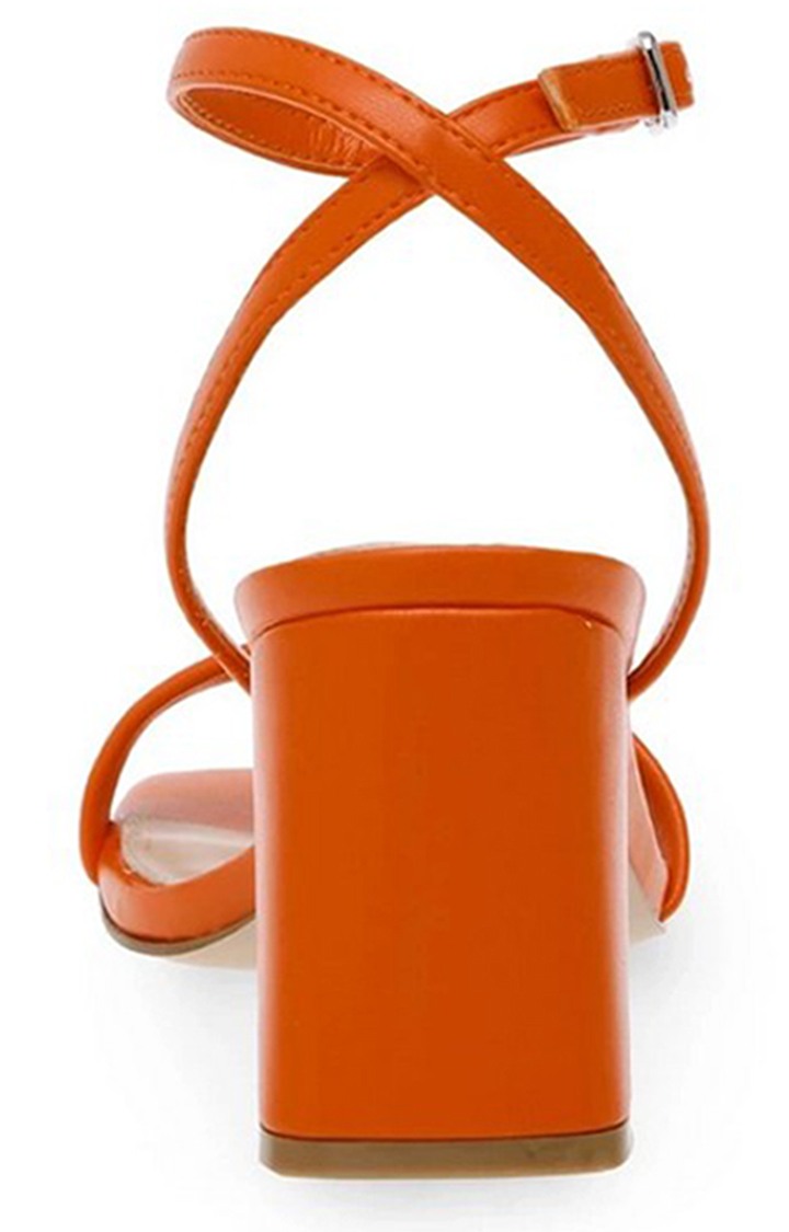 Luxe Orange Heel Sandals