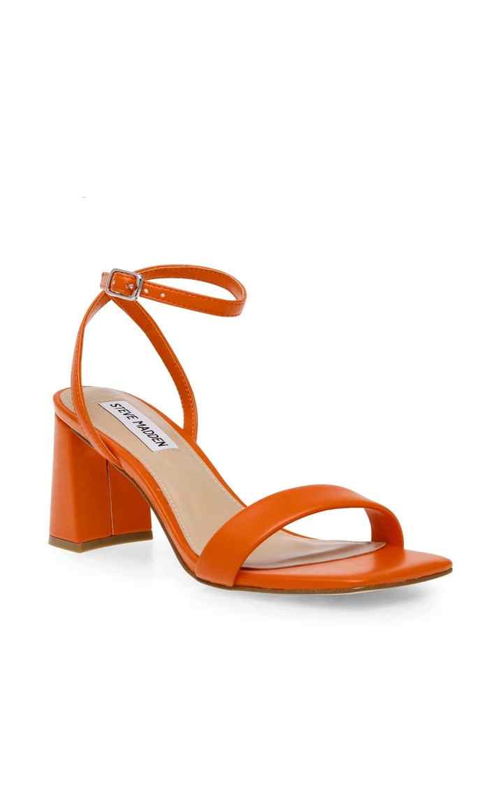 Luxe Orange Heel Sandals