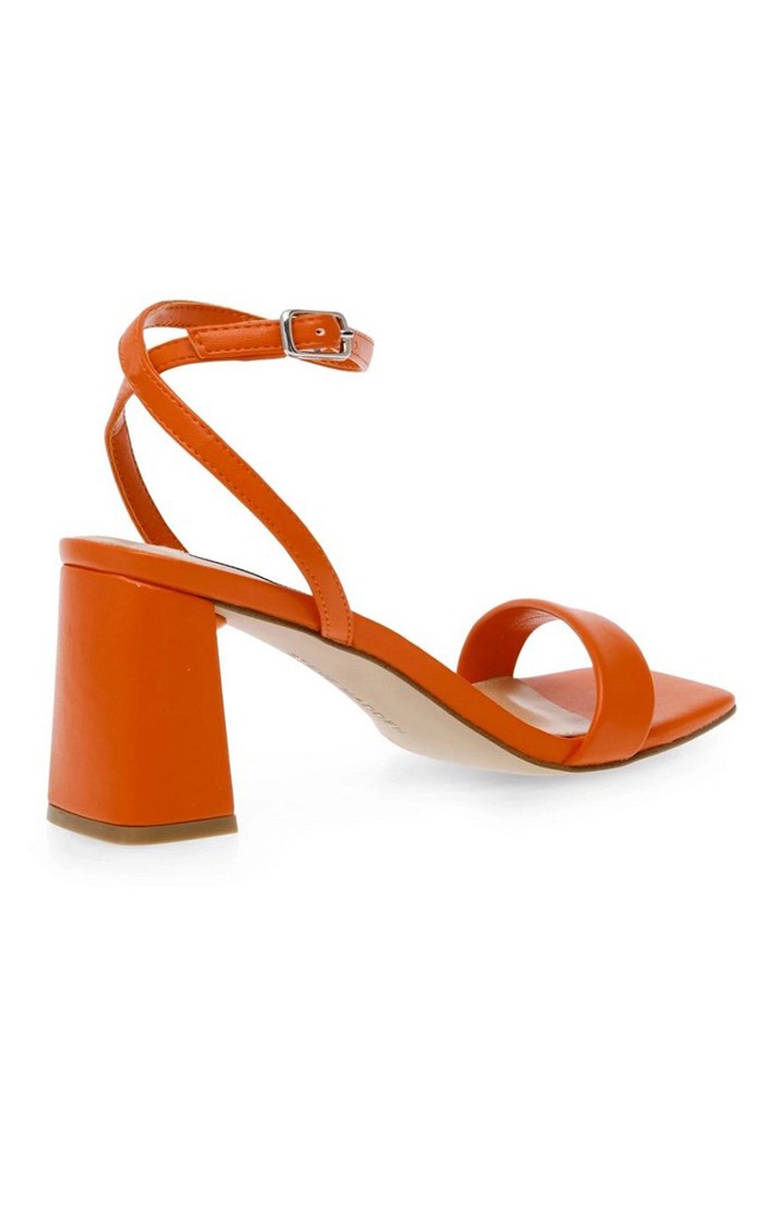 Luxe Orange Heel Sandals
