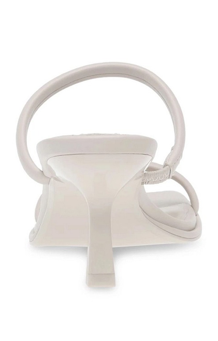 Sun-Kiss White Heel Sandals