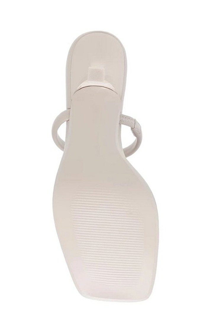 Sun-Kiss White Heel Sandals