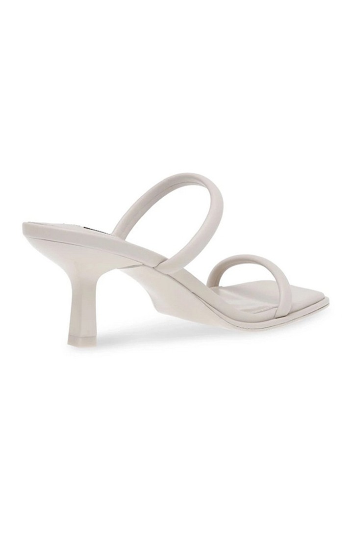 Sun-Kiss White Heel Sandals