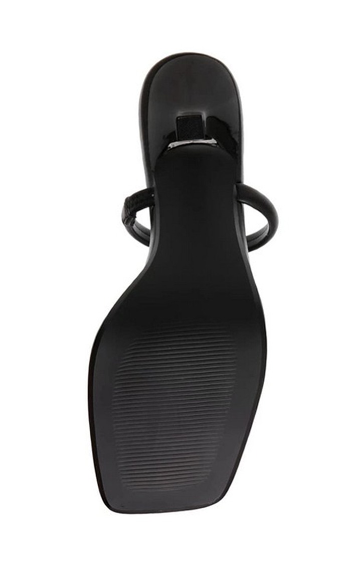 Sun-Kiss Black Heel Sandals