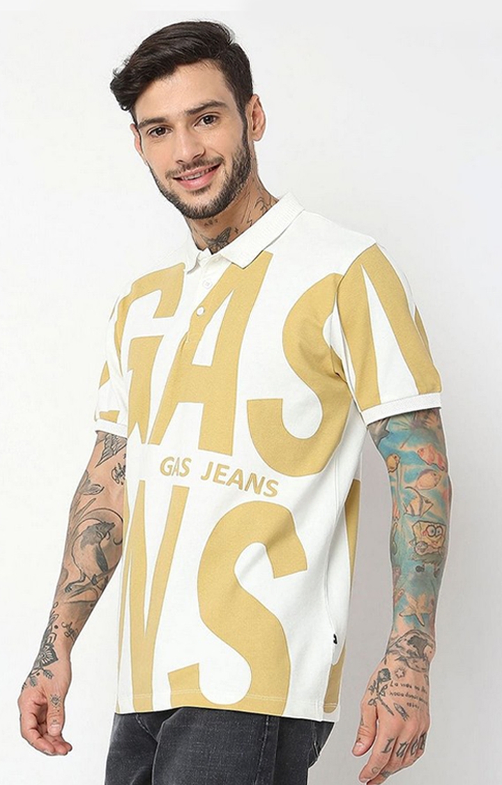 GAS | Regular Fit Half Sleeve Printed Polo T-Shirt