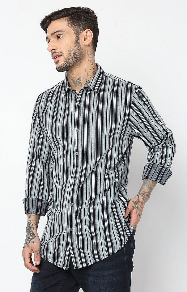 GAS | Regular Fit Full Sleeve Stripes Knit Shirts