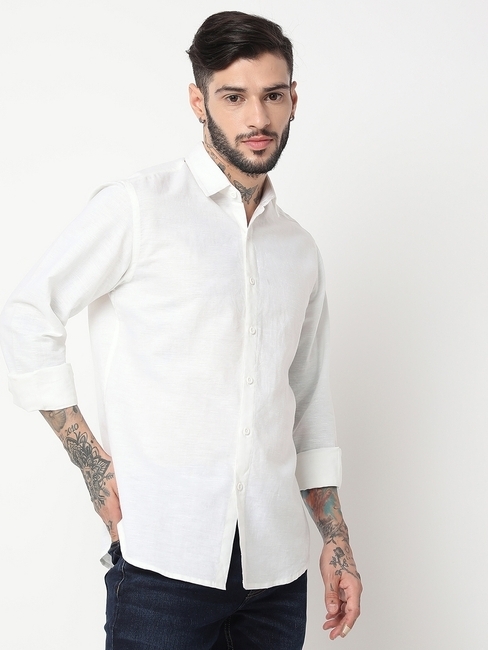 GAS | Regular Fit Full Sleeve Solid Shirts
