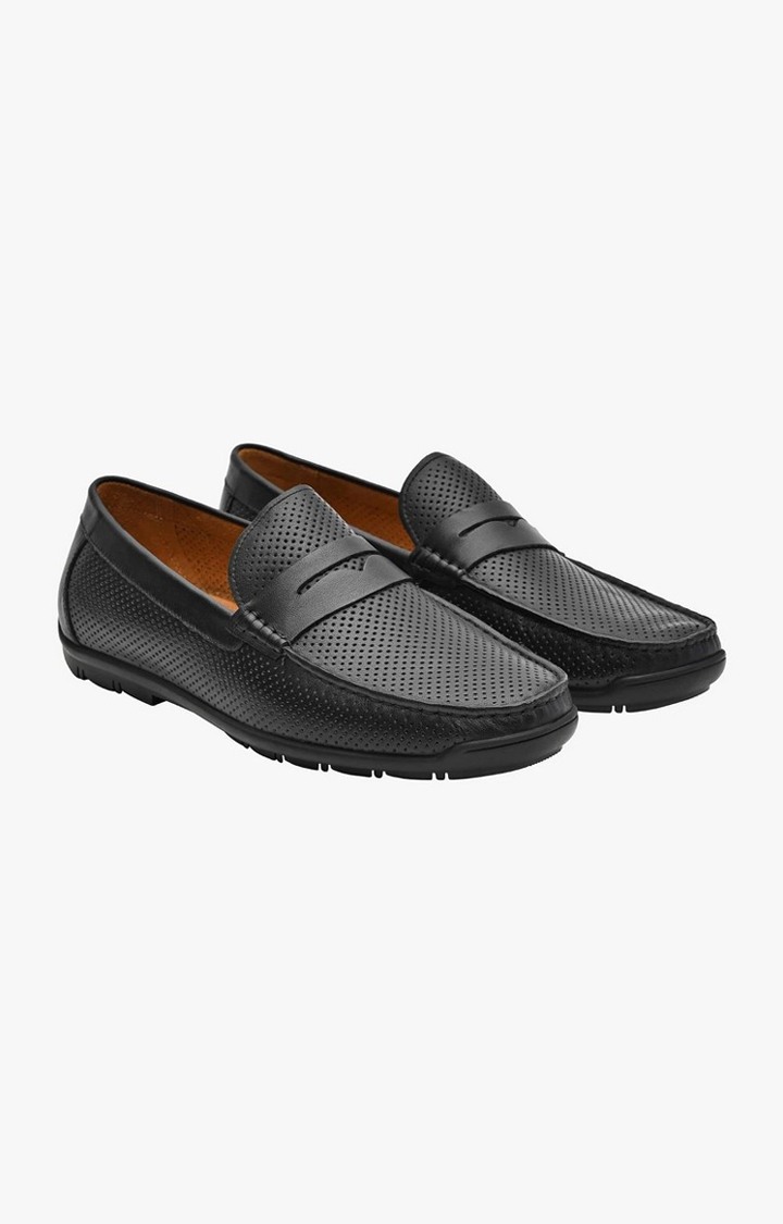 Amick Black Driver Loafers