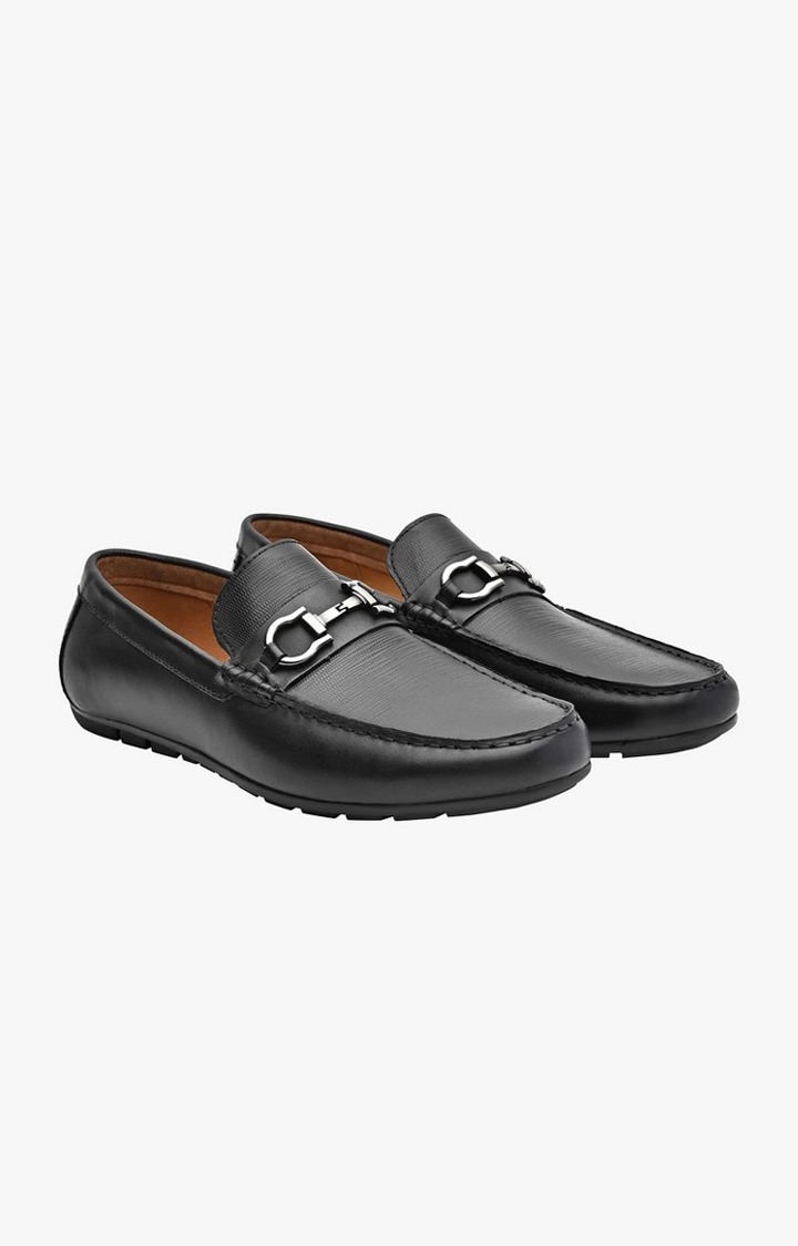 Jensyn Black Driver Loafers