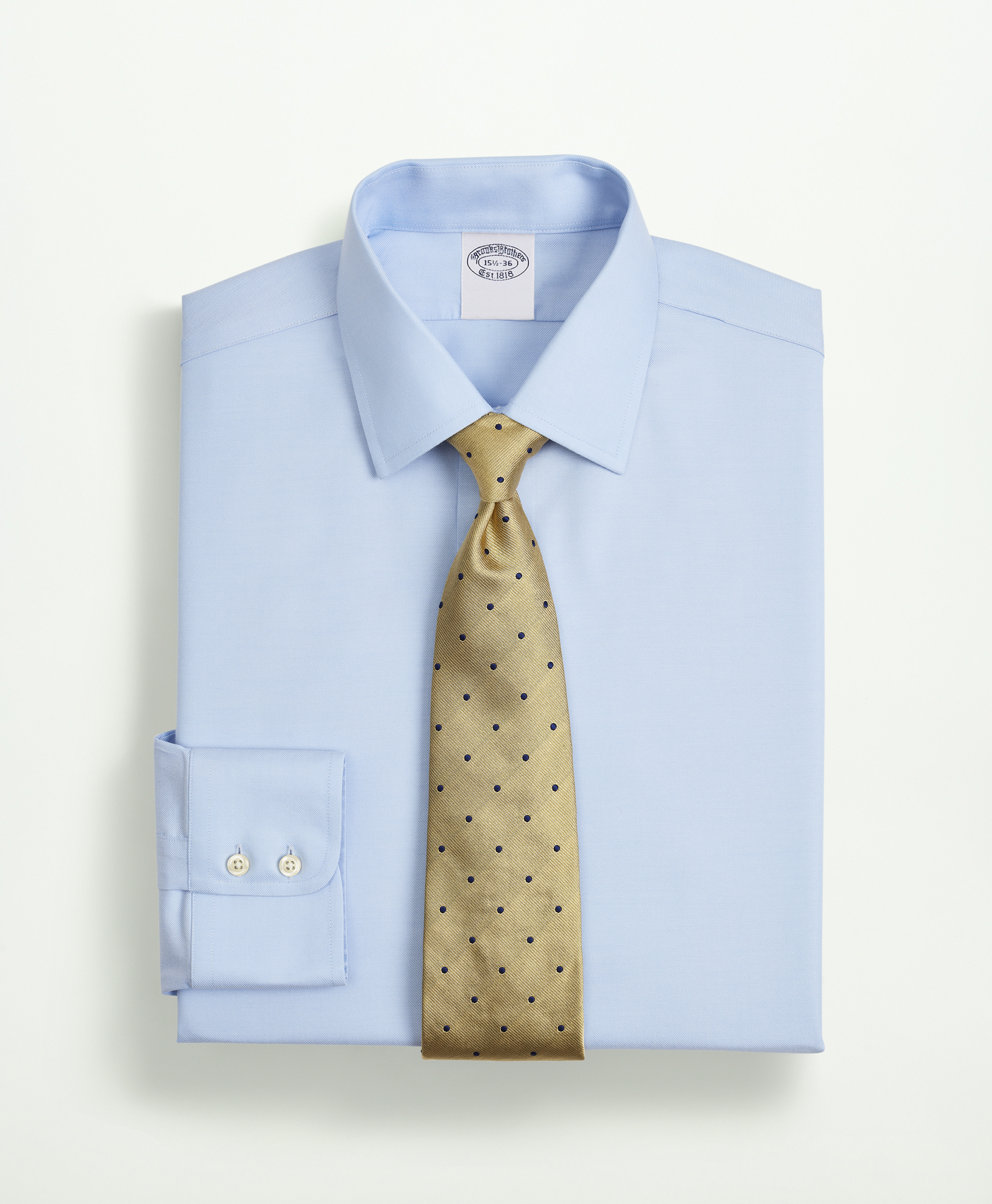 Brooks Brothers | Non-Iron Twill Ainsley Collar Solid Regular Fit Dress Shirt