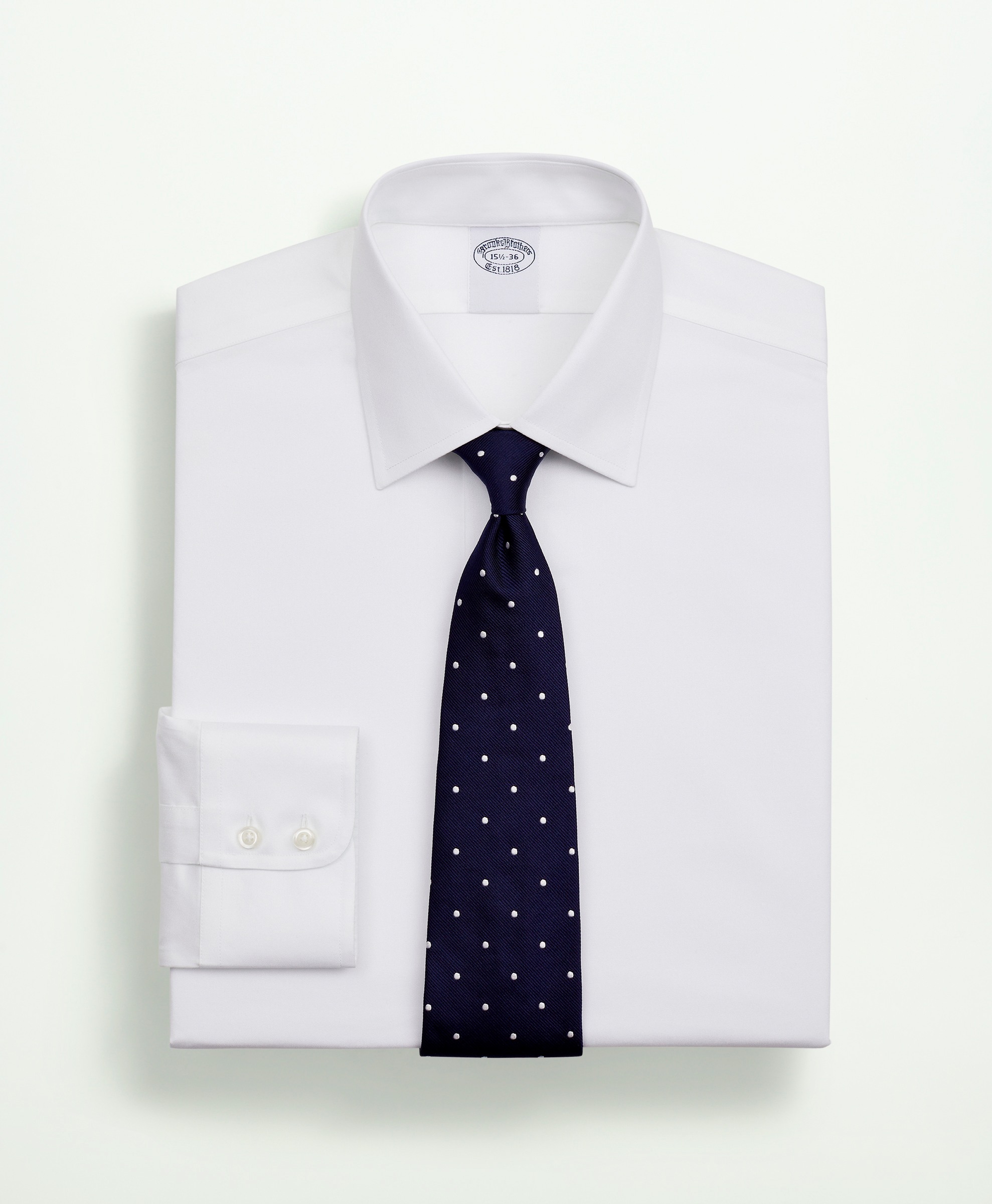 Brooks Brothers | Non-Iron Twill Ainsley Collar Solid Regular Fit Dress Shirt