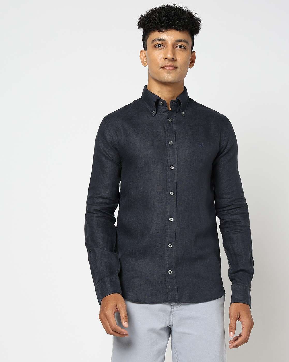 Brooks Brothers Slim fitted Linen Sports Shirt