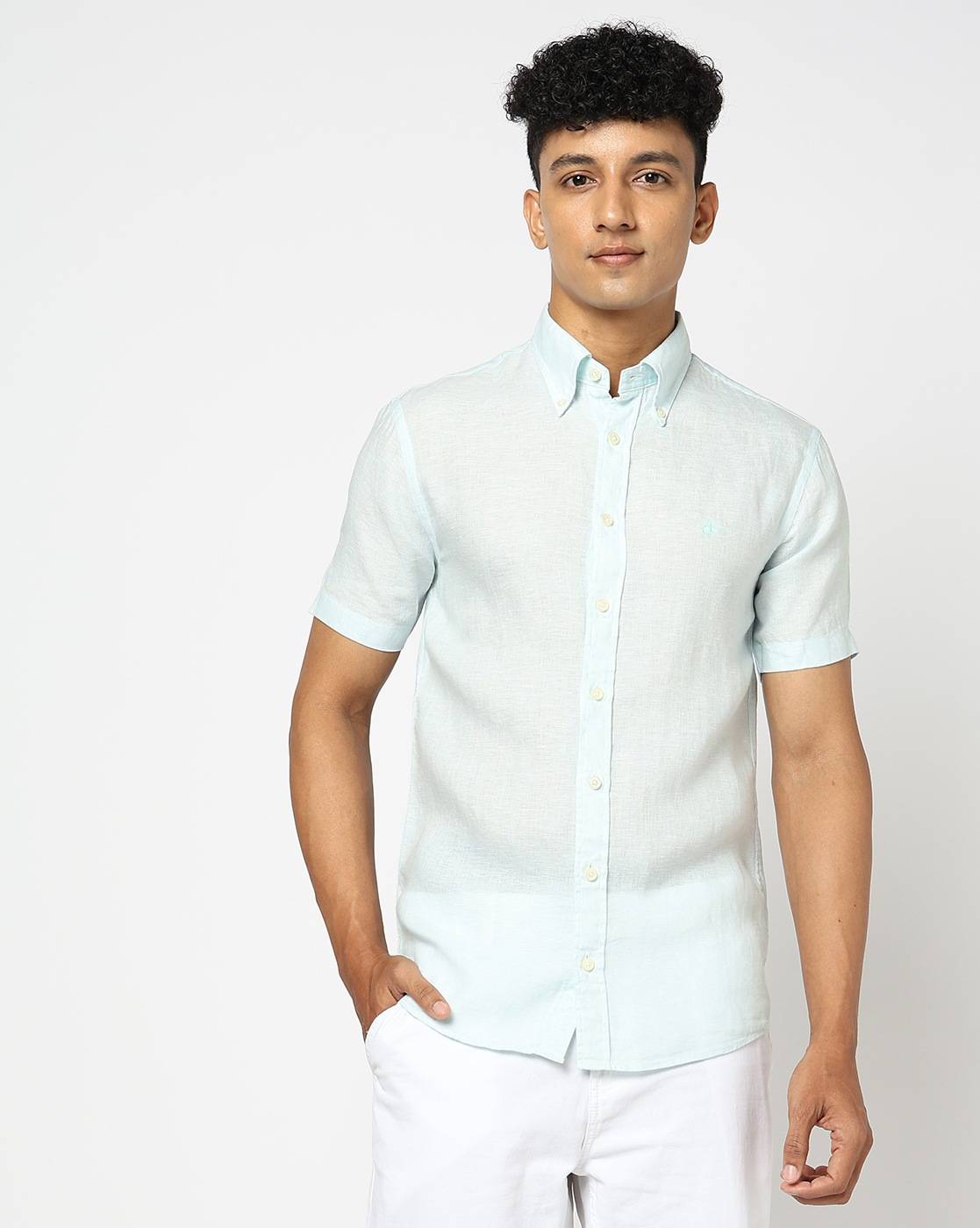 Brooks Brothers Slim fitted Linen Sports Shirt