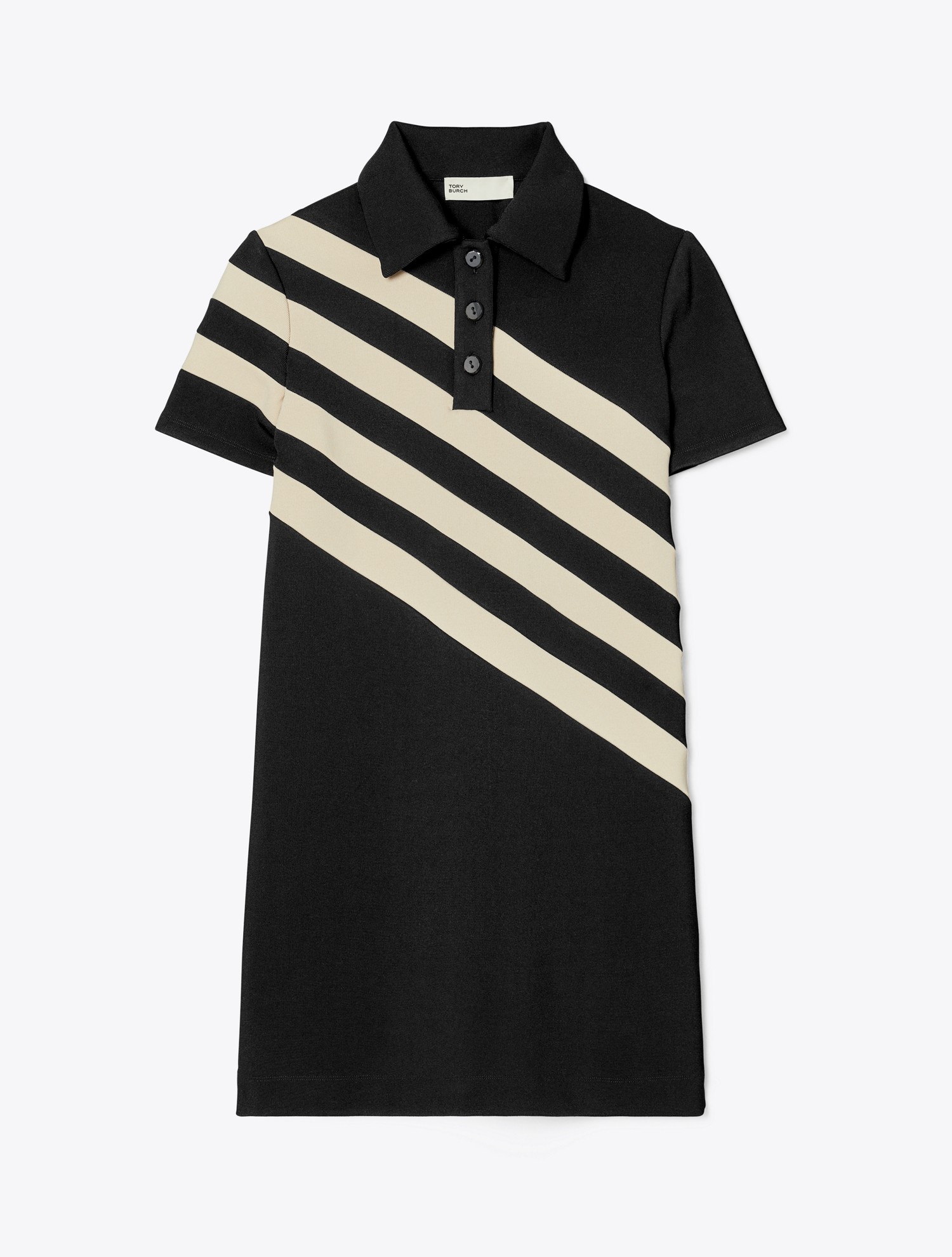 COLORBLOCK KNIT POLO DRESS