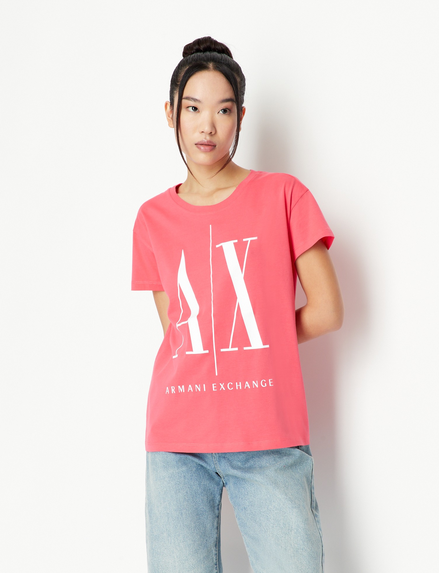 Women Pink Cotton  T-Shirt