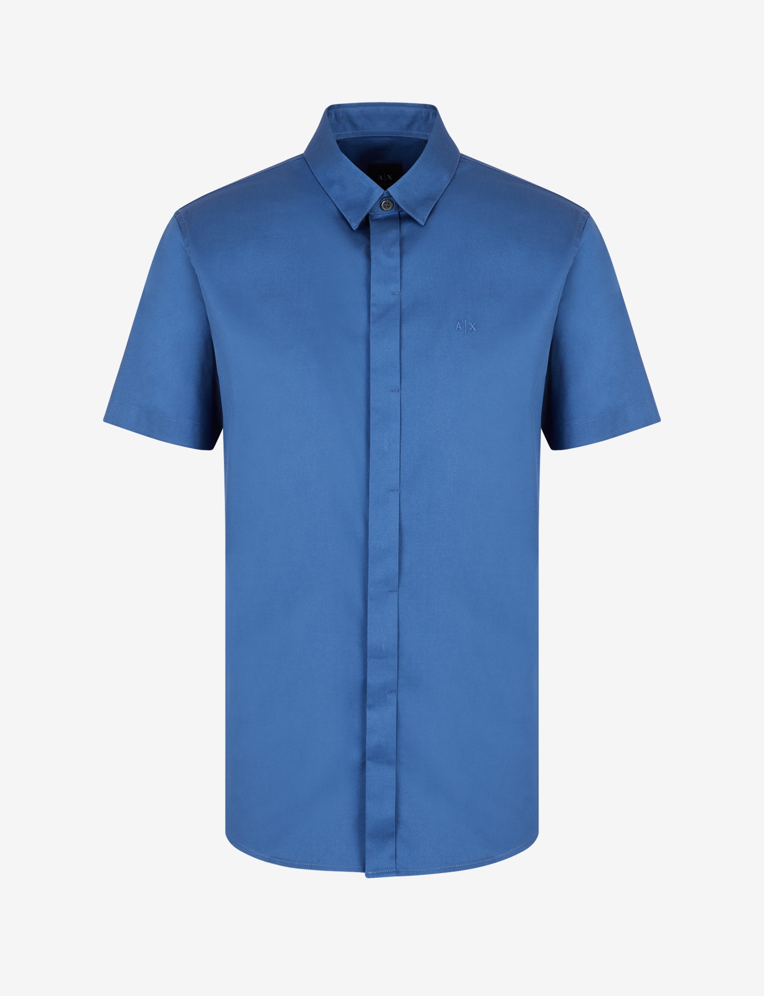 Men Blue Cotton  Shirt