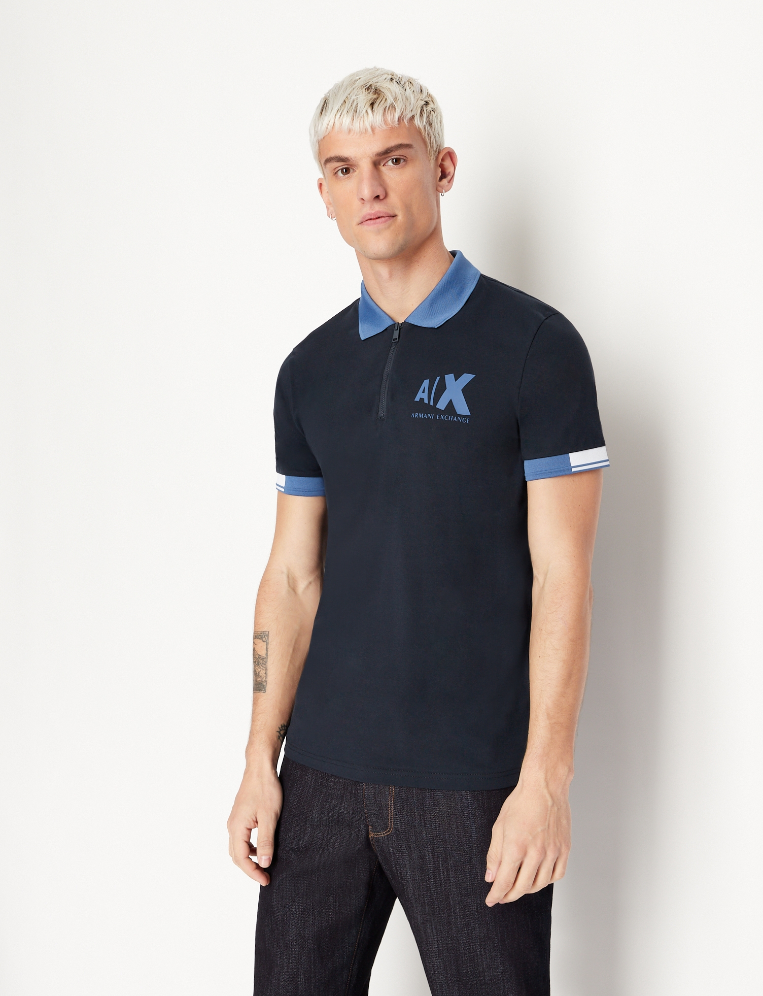 Slim Fit Pique Polo T-Shirt With Logo