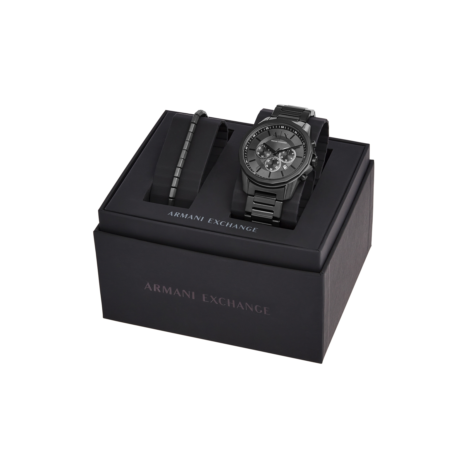 Armani Exchange Black Watch AX7140SET