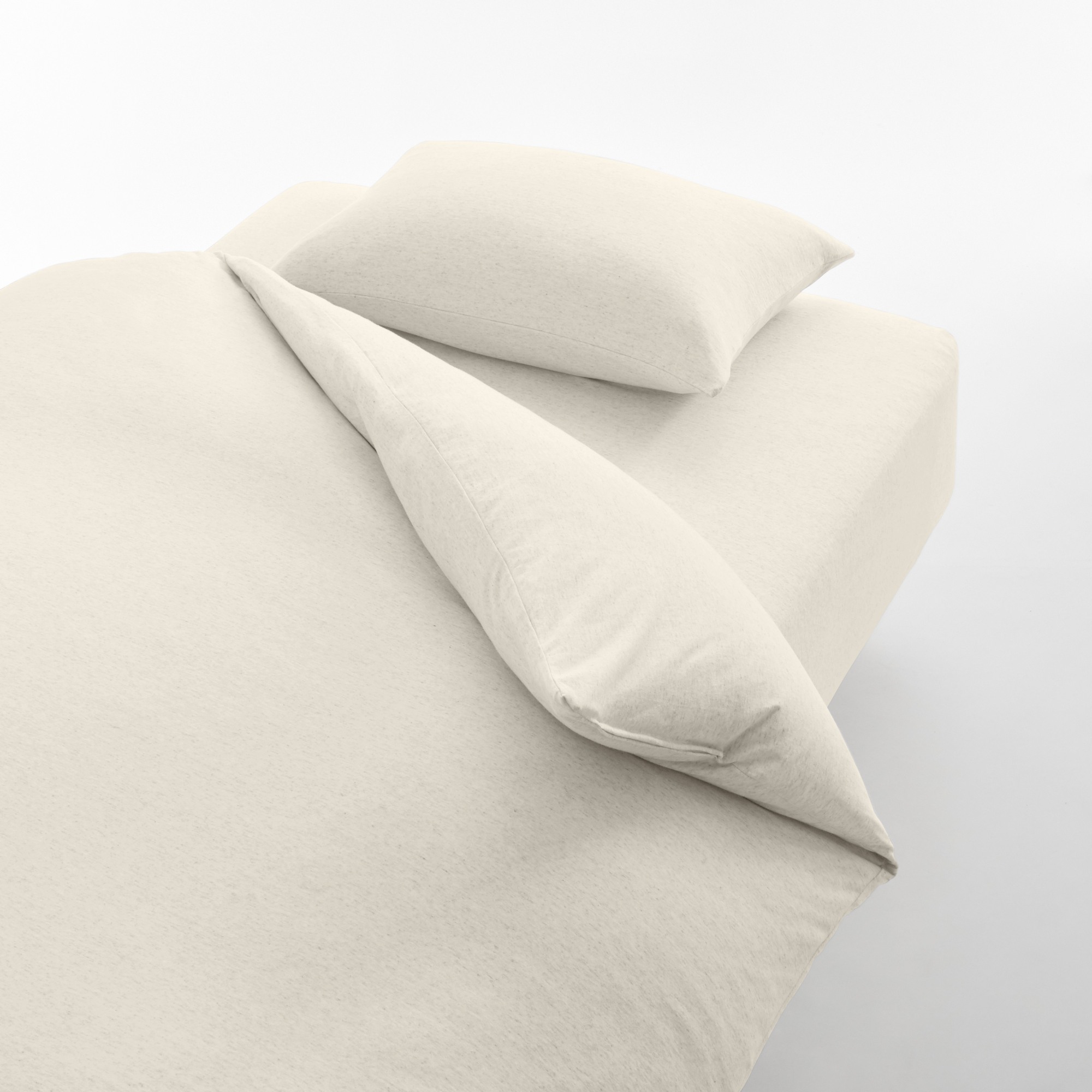 COTTON JERSEY PILLOW CASE LIGHT BEIGE