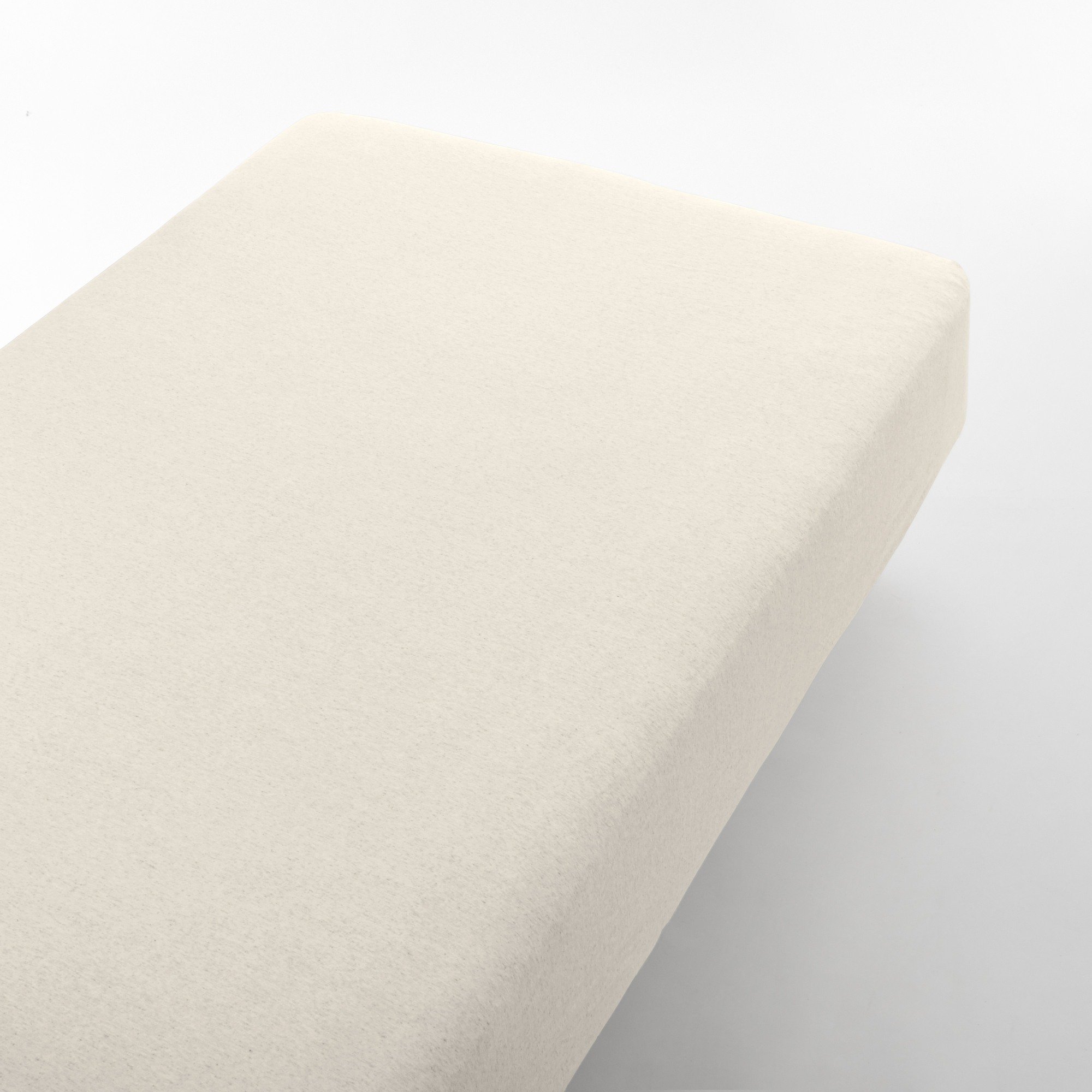 COTTON JERSEY FITTED SHEET S LIGHT BEIGE