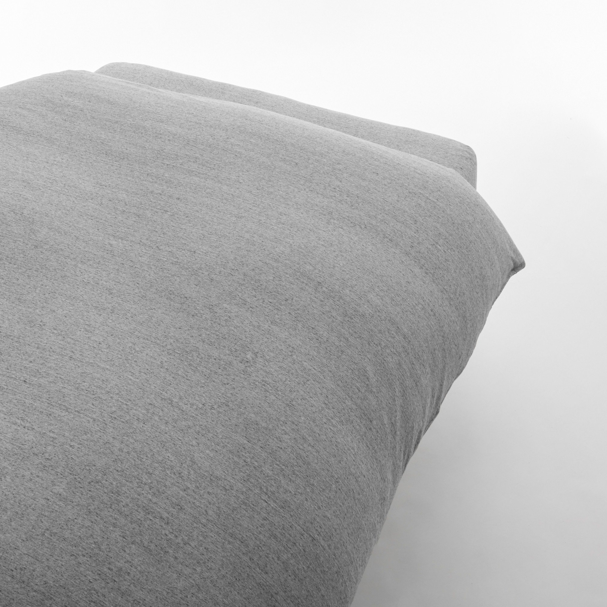 COTTON JERSEY DUVET COVER S GRAY
