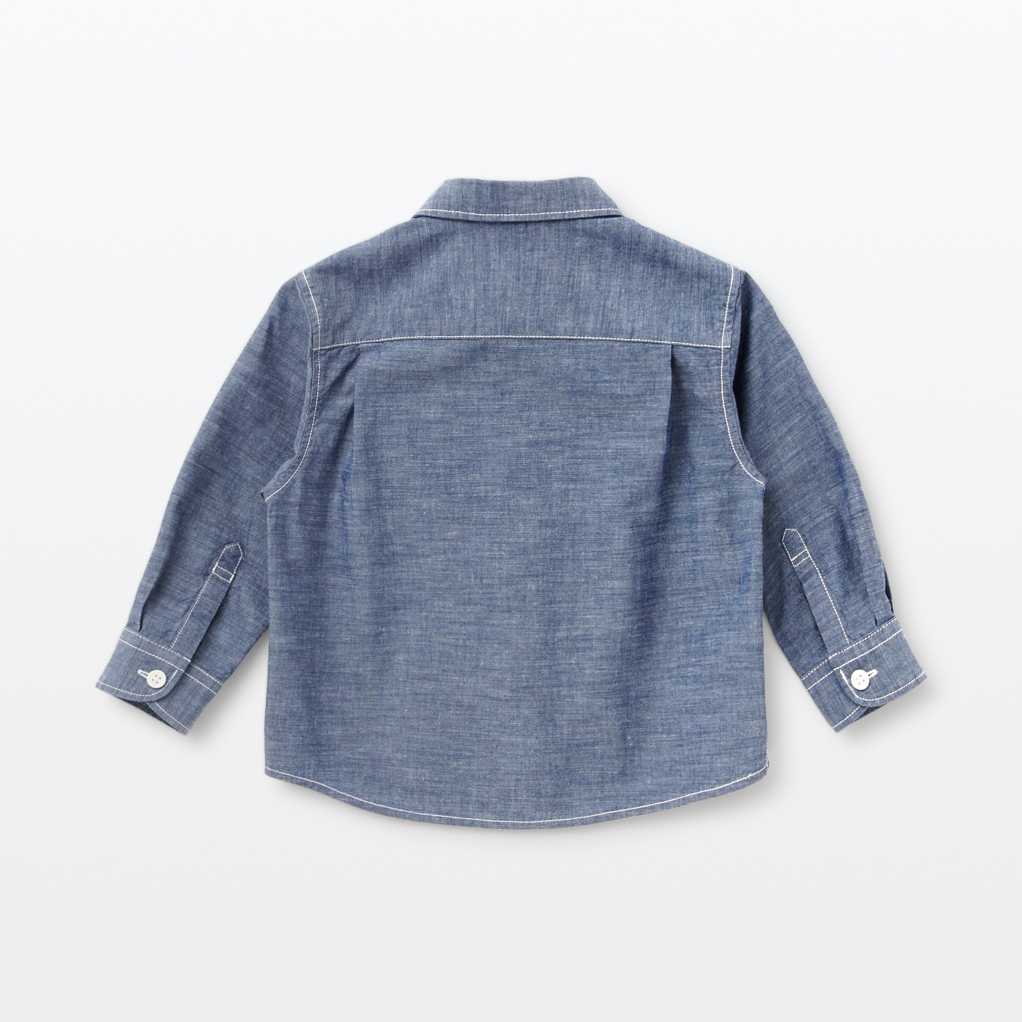Washed chambray L/S shirt(Baby)