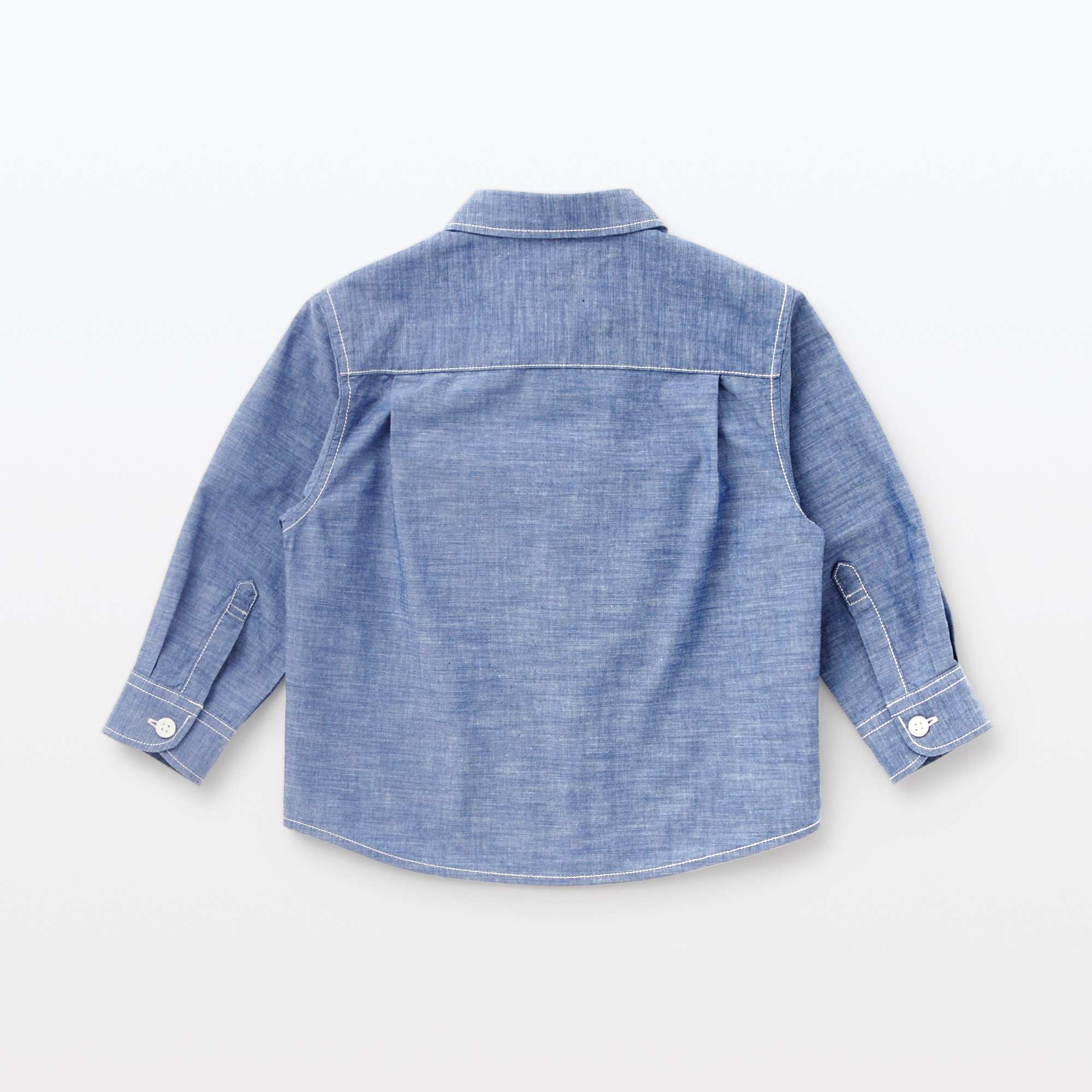 Washed chambray L/S shirt(Baby)