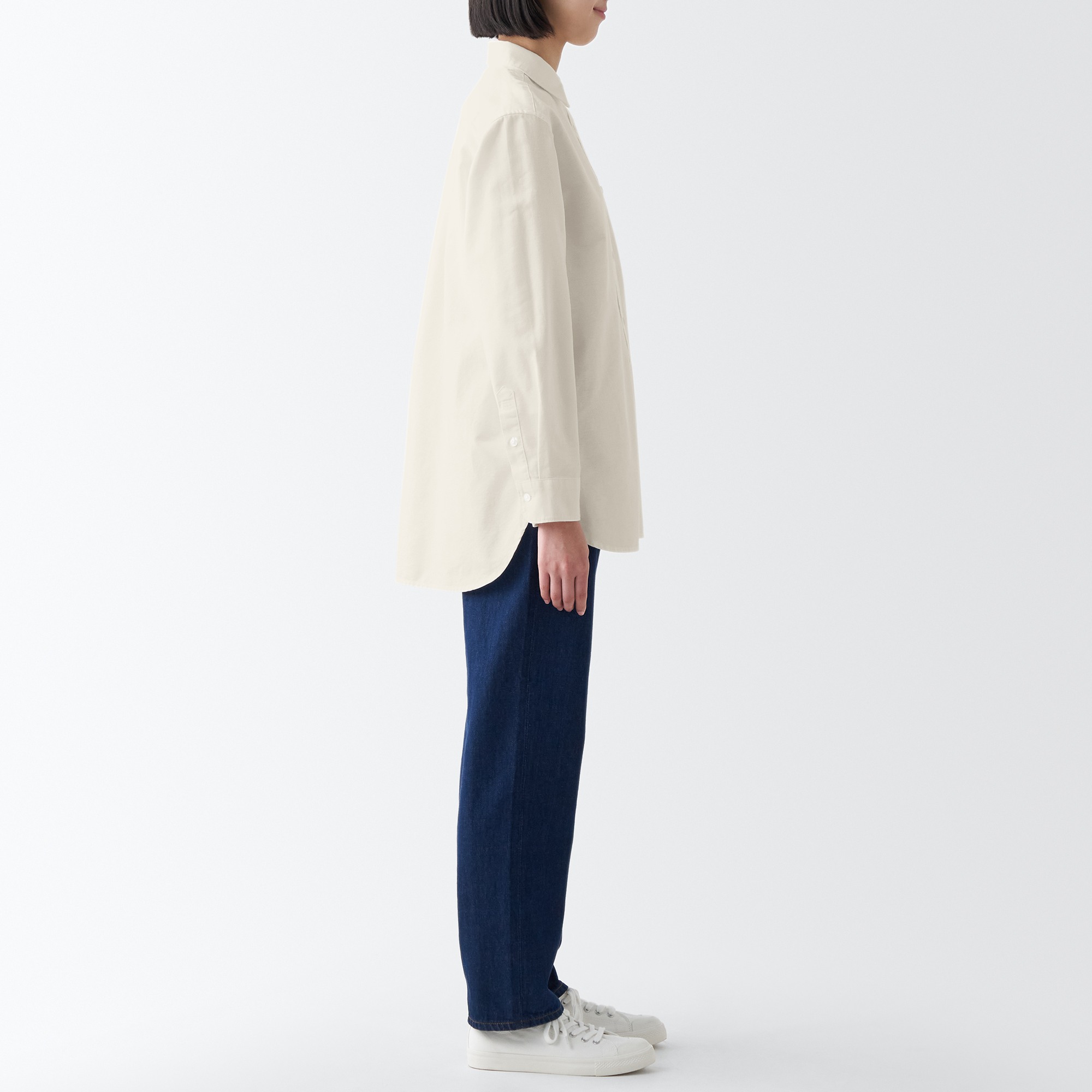 MUJI | Kapok blend  Oxford Long Sleeve shirt