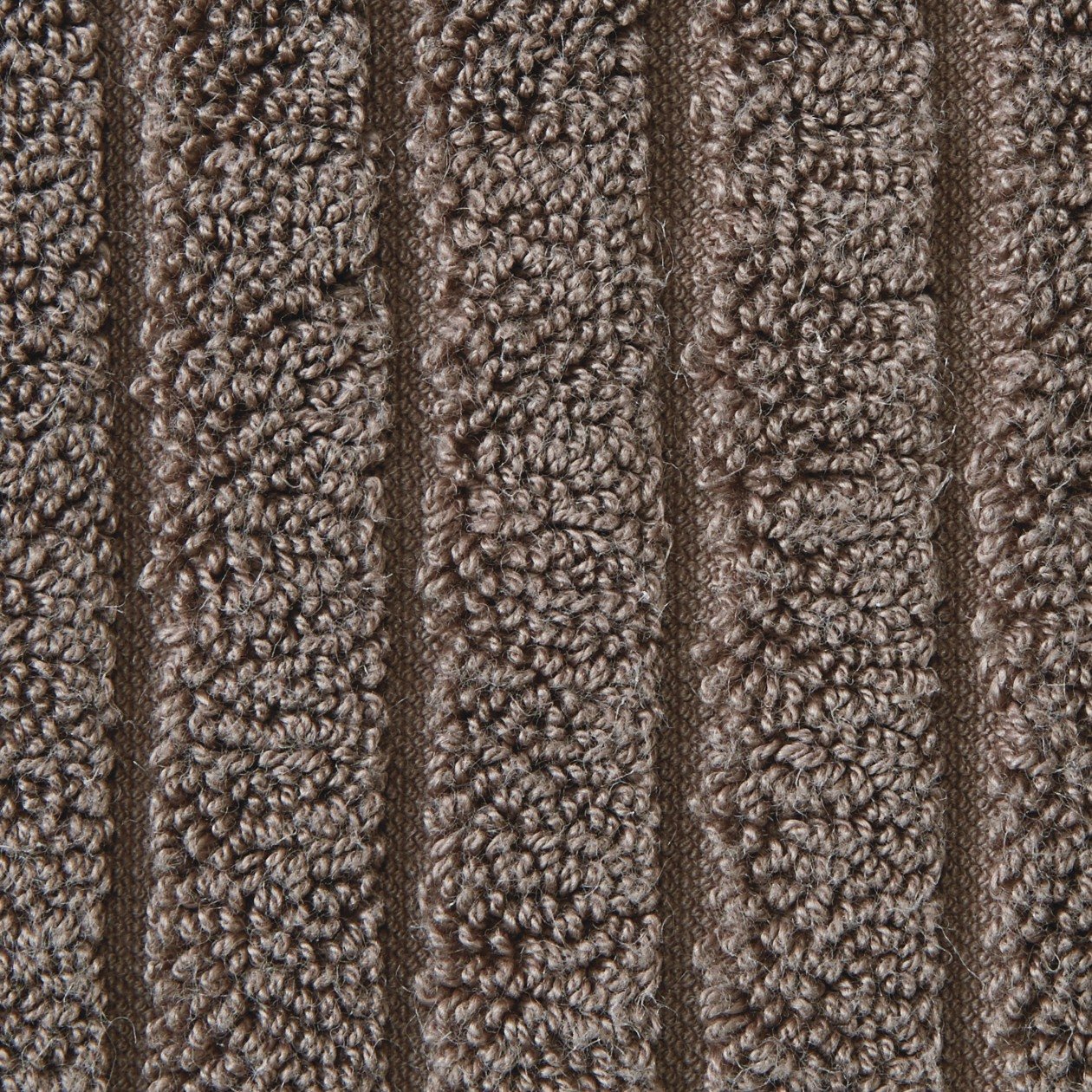 COTTON LINEN BATH MAT L BROWN