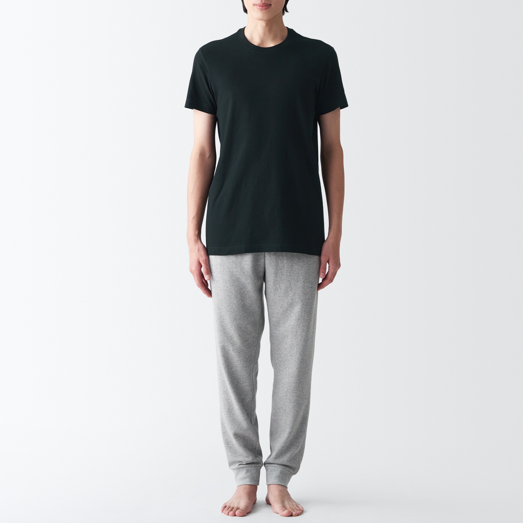 MUJI | Side Seamless jersey Crew neck T-Shirt
