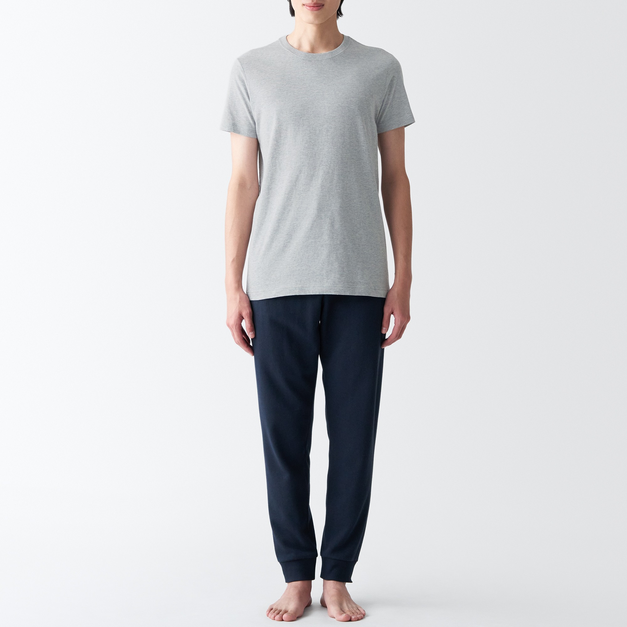 MUJI | Side Seamless jersey Crew neck T-Shirt